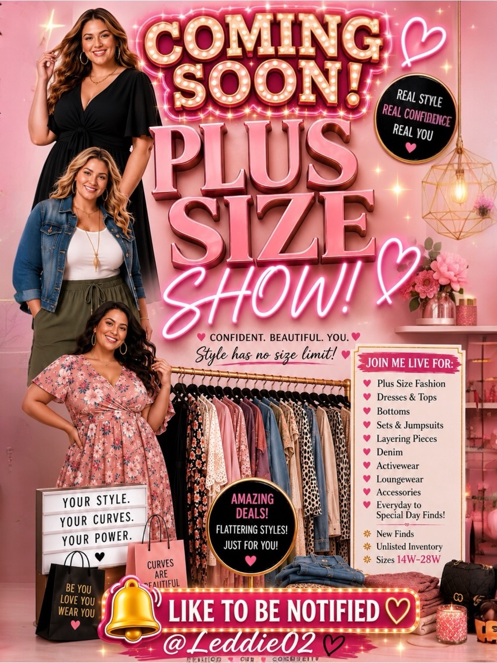 💖 PLUS SIZE STYLE SHOW 💖 COMING SOON! ✨ LIKE TO BE NOTIFIED ✨